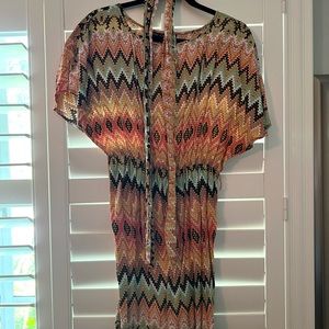Colorful, silky 70’s vibes dress